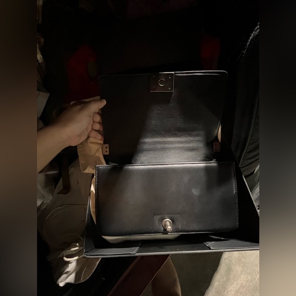 Authentic Chanel Python Black Old Medium Boy RARE - Picture 8 of 13